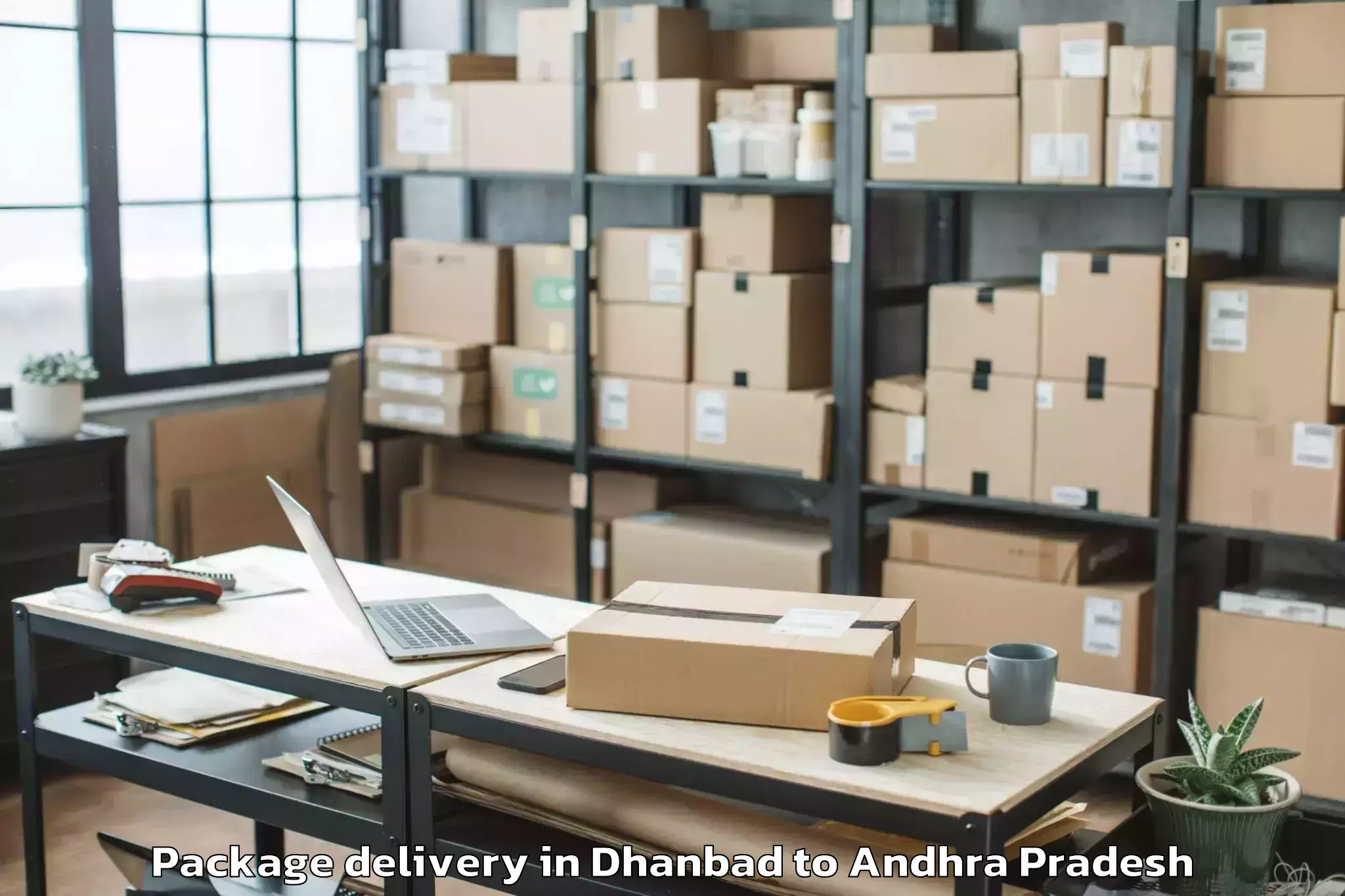 Reliable Dhanbad to Savalyapuram Kanamarlapudi Package Delivery